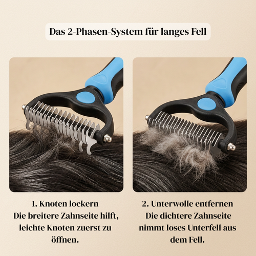 FellKlar™ 2-Phasen Unterfellbürste