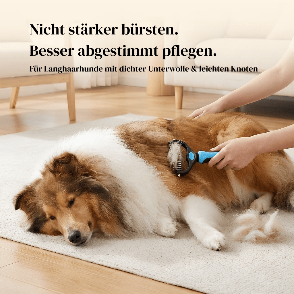 Double-Sided Pet Dematting & Grooming Comb - gluecklichhund