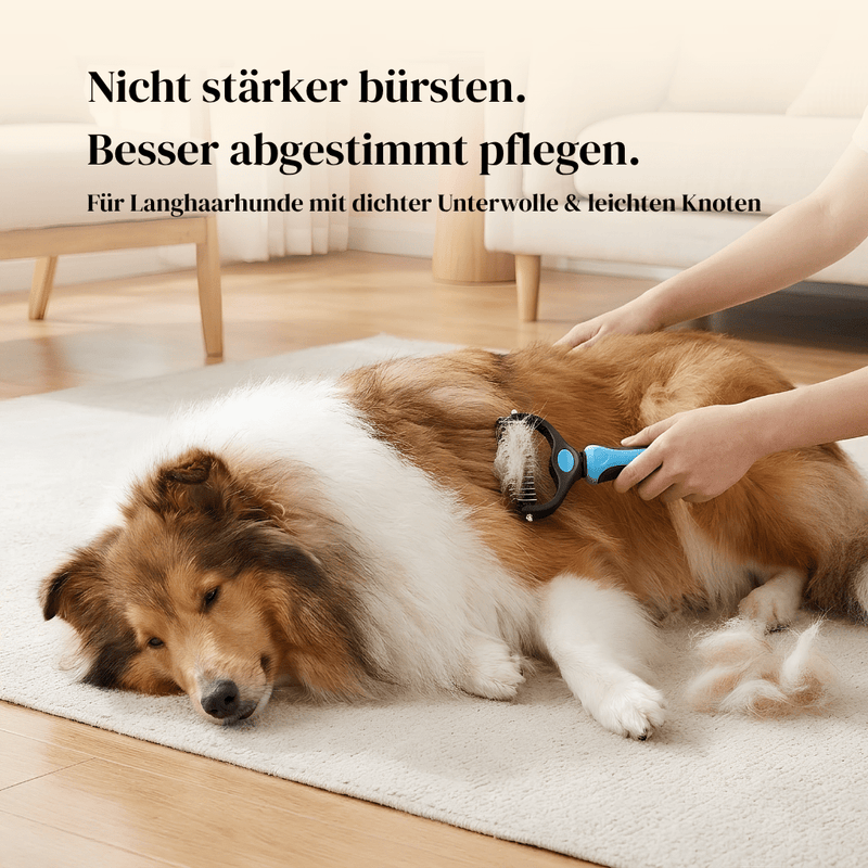 Double-Sided Pet Dematting & Grooming Comb - gluecklichhund