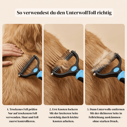 Double-Sided Pet Dematting & Grooming Comb - gluecklichhund