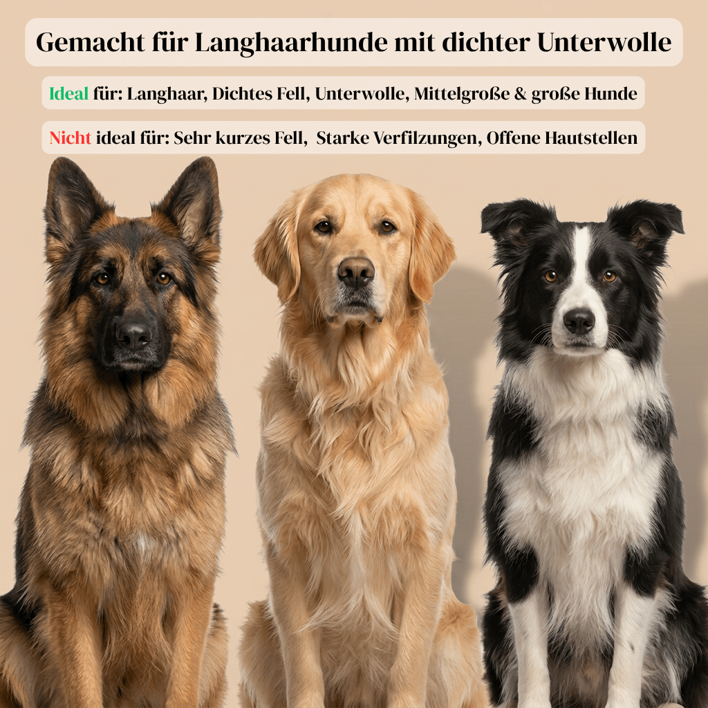Double-Sided Pet Dematting & Grooming Comb - gluecklichhund