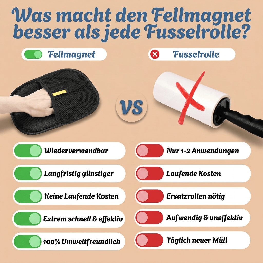 Fellmagnet Handschuh – Tierhaare entfernen ohne Fusselrolle - gluecklichhund